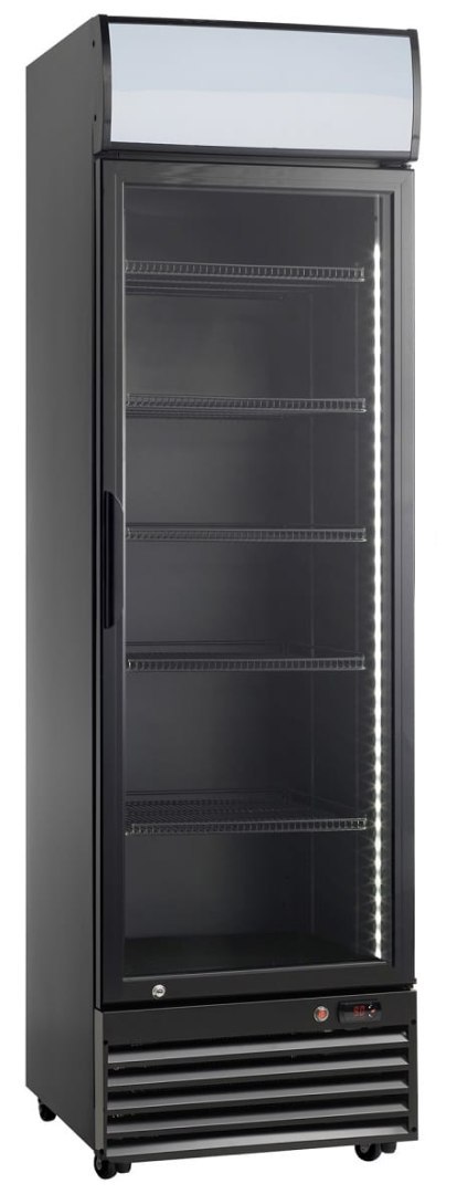 Szafa chłodnicza przeszklona czarna gastronomiczna 338l Resto Quality RQ416-BLACK